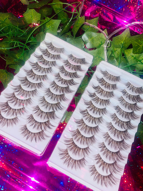 Cocoa Brown Wispy Lash set